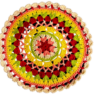Vibrant Crochet Mandala Wall Art